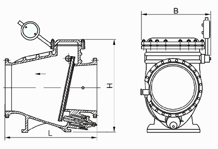 微阻緩閉(bì)止回閥結構示(shì)意圖